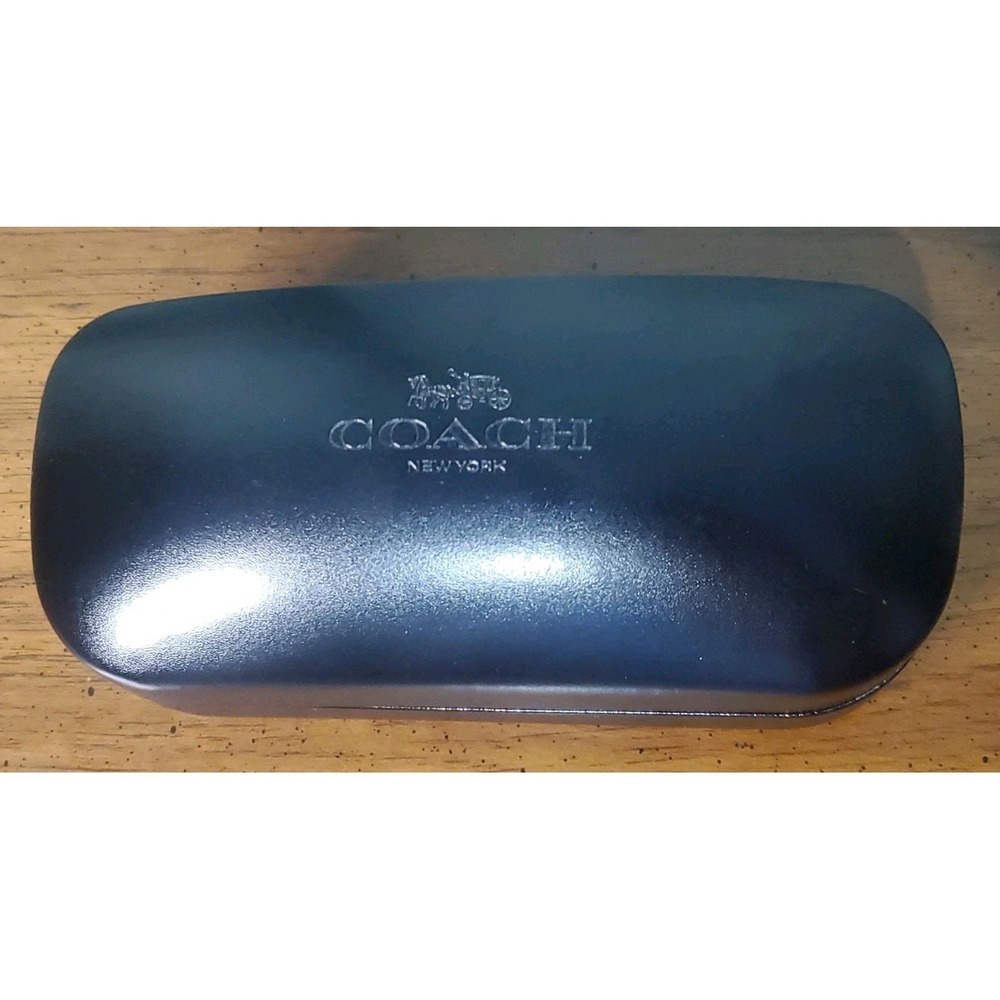 Coach Original Black Sunglasses eyeglass Case Hard Clamshell with cleaning cloth